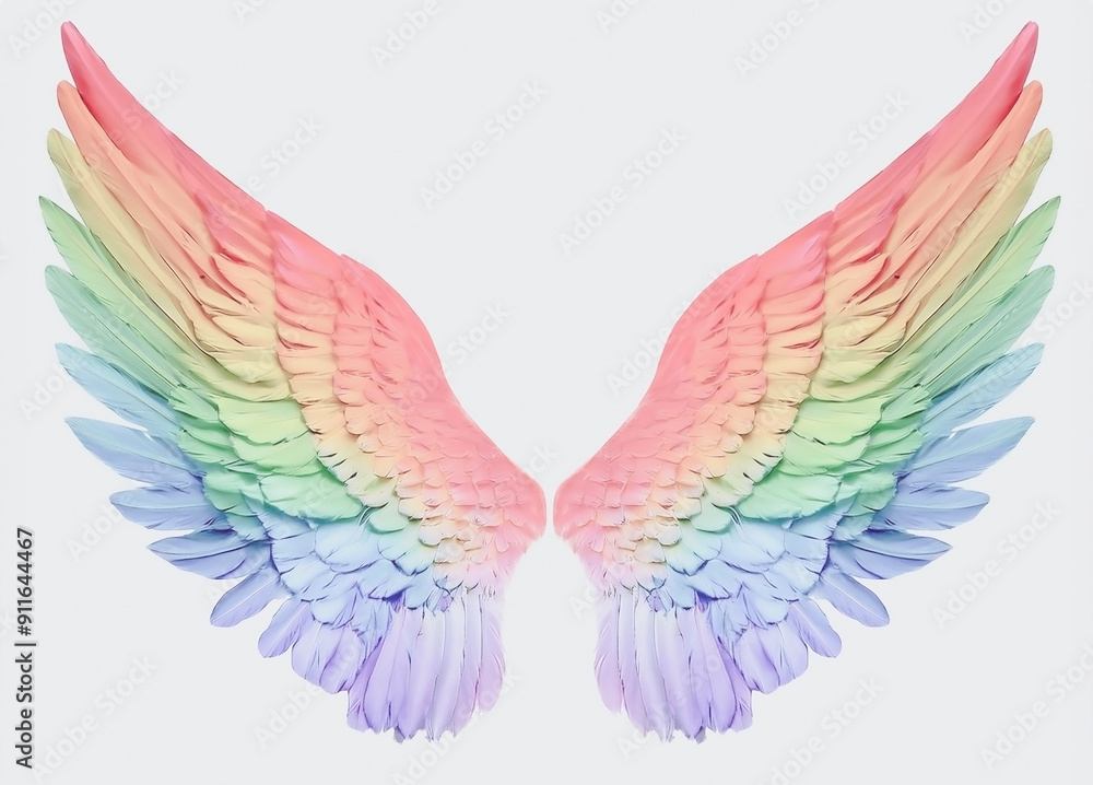 Obraz premium Angel wings, 天使の羽根, generated by AI.