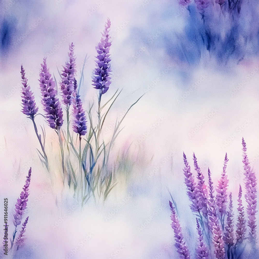 Fototapeta premium seamless watercolor floral primitive wallpaper