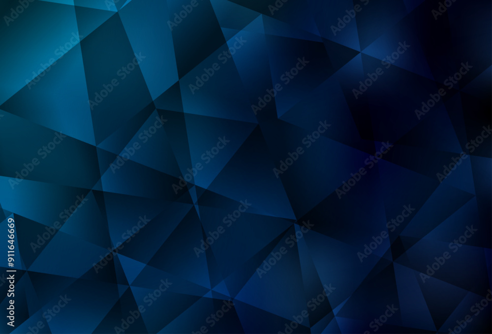 Dark BLUE vector shining triangular backdrop. Dark BLUE vector shining triangular backdrop.