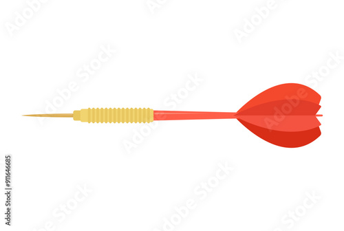 Red dart icon isolated on white background