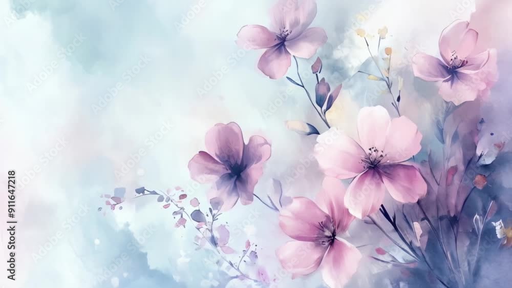Delicate Watercolor Blossoms Delicate Watercolor Blossoms