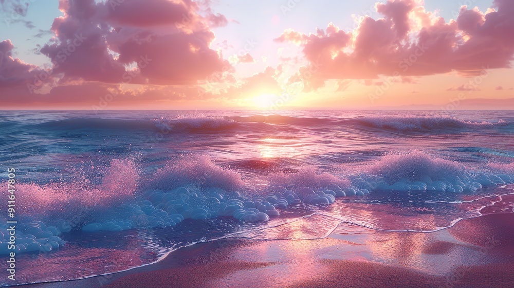 Beach serenity at sunset with sun rays and clouds. Pink and purple hues reflecting on ocean at dusk. Calm sunset view with sun's reflection on water. Beach serenity at sunset with sun rays and clouds. Pink and purple hues reflecting on ocean at dusk. Calm sunset view with sun's reflection on water.