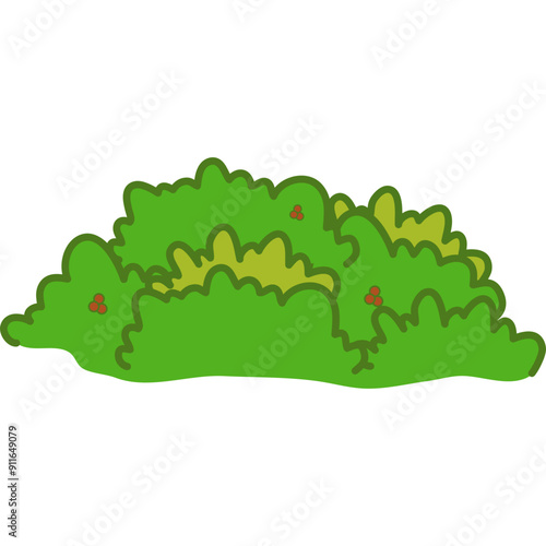 Cute Bush Illustration
