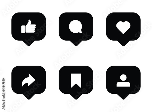 set of icons for web isolated on white background