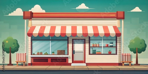 retro shop background