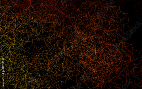 Dark Orange vector backdrop with memphis shapes.