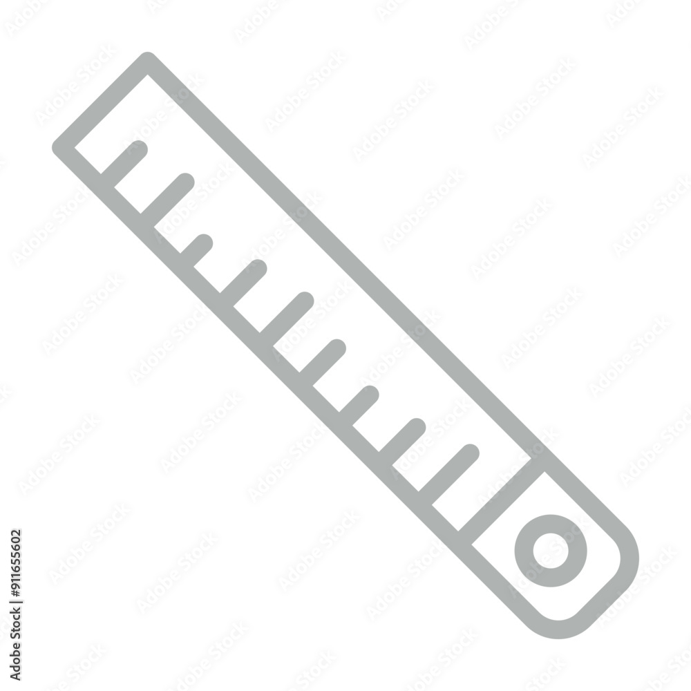 Measure Tape Vector Line Grey Icon Design Measure Tape Vector Line Grey Icon Design