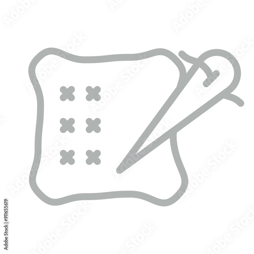 Patch Vector Line Grey Icon Design