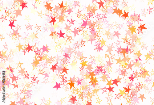Light Red, Yellow vector pattern with christmas stars.