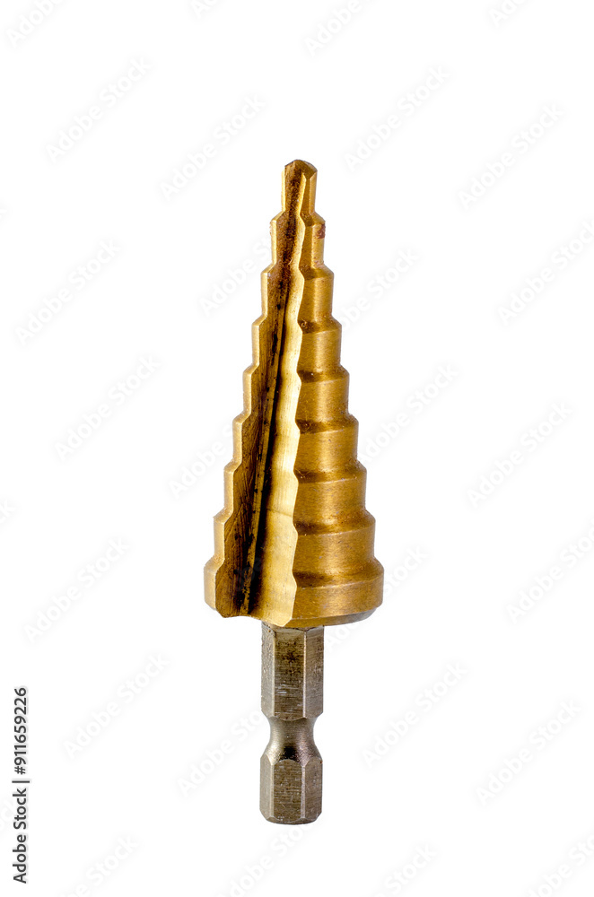 Yellow Chinese Cheap Step Drill Close Up Yellow Chinese Cheap Step Drill Close Up
