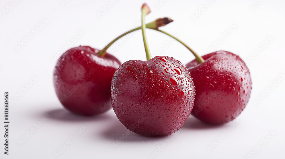 fresh cherries isolated on white background fresh cherries isolated on white background