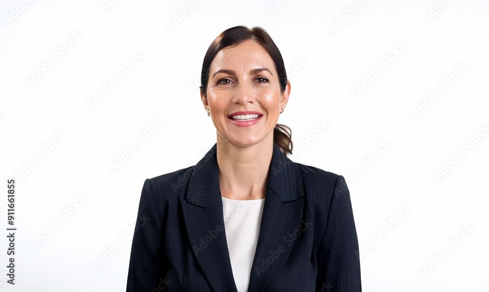Portrait of a smiling business woman. Isolated white background. Portrait of a smiling business woman. Isolated white background.