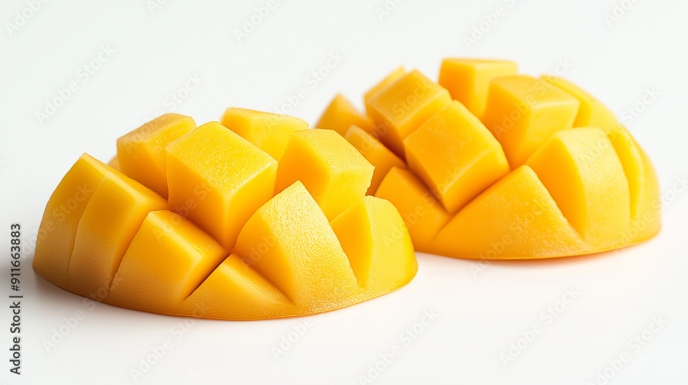 sliced mango isolated on white background sliced mango isolated on white background