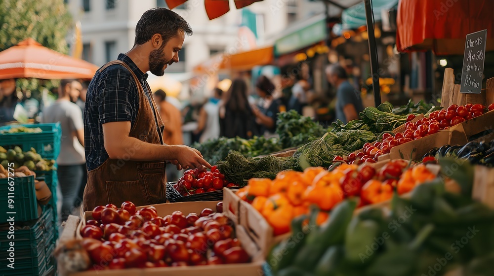 Fresh Produce at an Outdoor Market Fresh Produce at an Outdoor Market