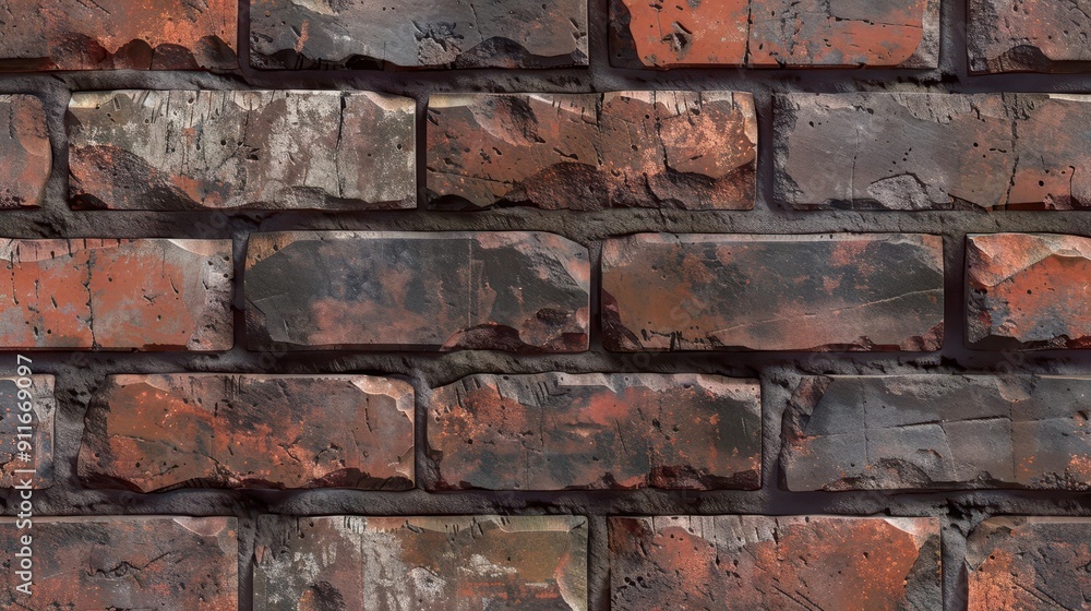 hyperrealistic seamless pattern of weathered red bricks showcasing intricate textures subtle color variations and authentic masonry details for architectural visualization hyperrealistic seamless pattern of weathered red bricks showcasing intricate textures subtle color variations and authentic masonry details for architectural visualization