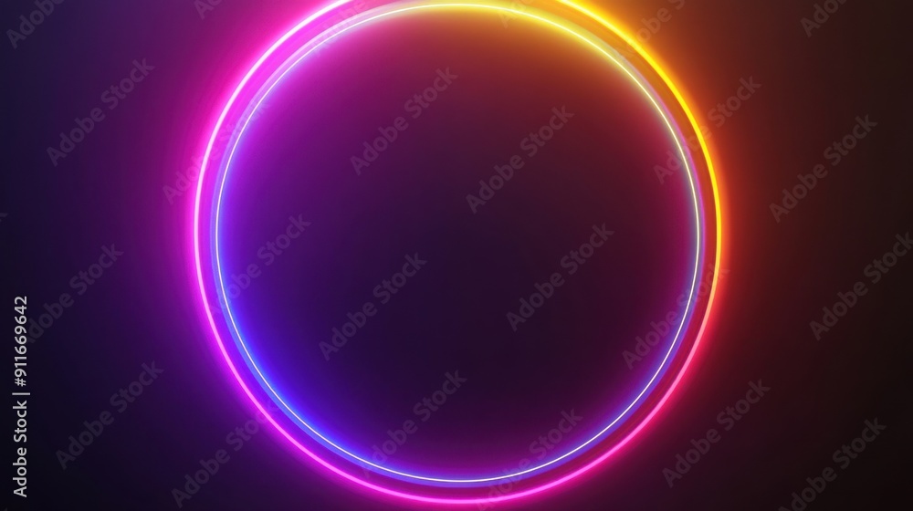 Neon Circle Abstract. Graphic Resources Neon Circle Abstract. Graphic Resources