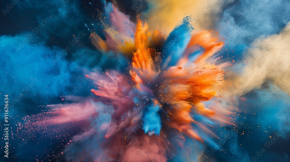 Colored powder explosion. Abstract closeup dust on backdrop. Colorful explode. Paint holi Colored powder explosion. Abstract closeup dust on backdrop. Colorful explode. Paint holi