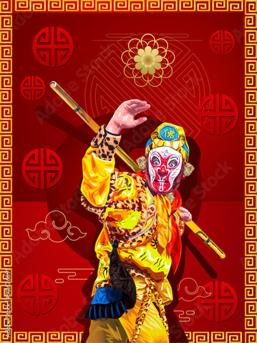 Chinese musical opera perfomance featuring dance traditional music costumes and the art of makeup