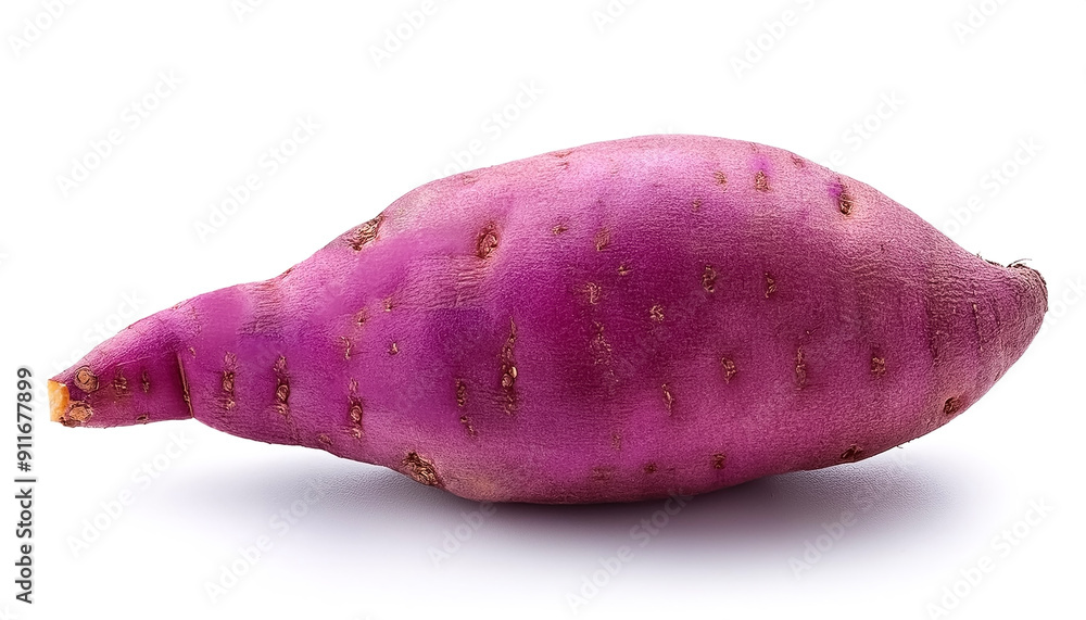 Purple sweet yam isolated on white background Purple sweet yam isolated on white background