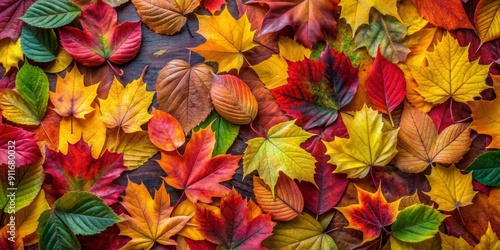 Wallpaper Mural Autumn Leaves Collage - Vibrant Colors of Fall, fall leaves, autumn foliage, nature photography, colorful leaves Torontodigital.ca