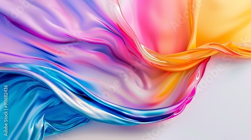 high-resolution macro shot of vibrant colored liquids swirling together in water. Focus on the intricate pattern
