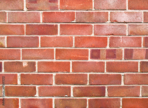 Red brick wall closeup background