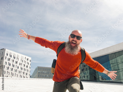 walking around the oslo opera house photo