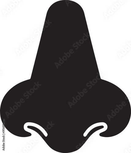 nose vector silhouette illustration