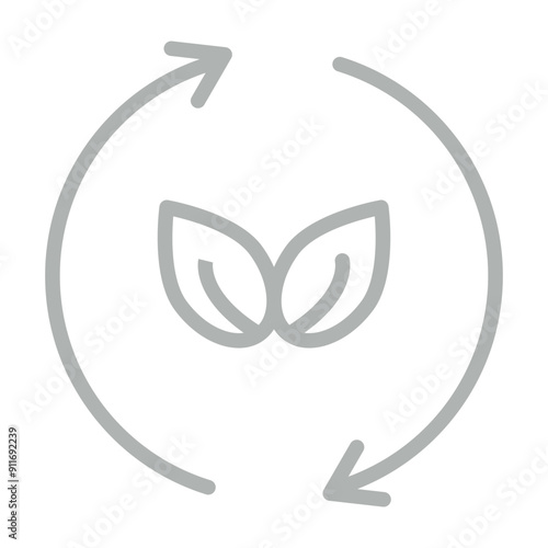Reuse Vector Line Grey Icon Design