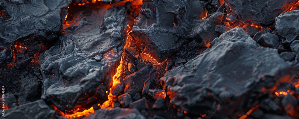 Rough lava rock with jagged edges, 4K hyperrealistic photo Rough lava rock with jagged edges, 4K hyperrealistic photo