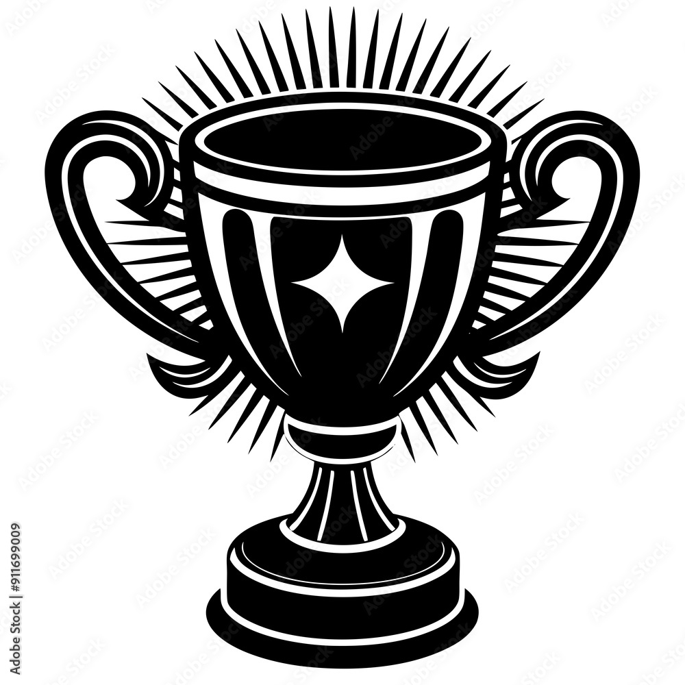 winner cup silhouette vector art Illustration winner cup silhouette vector art Illustration