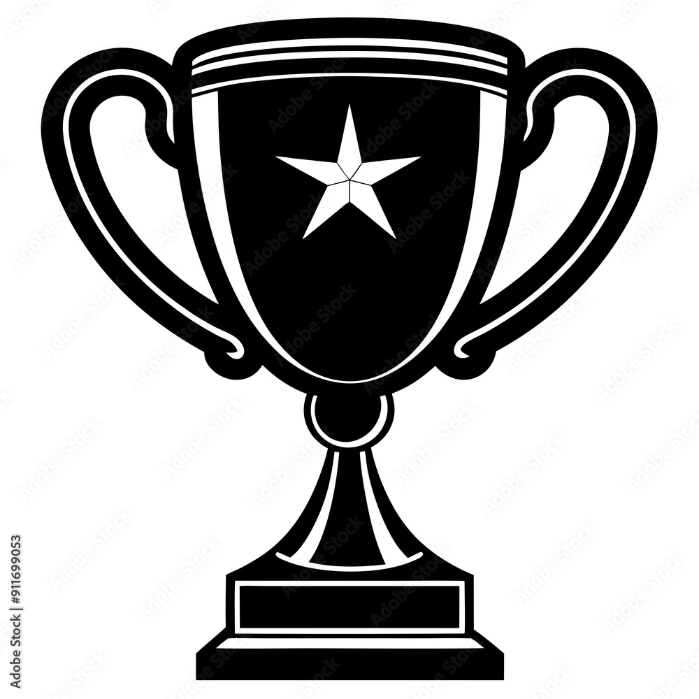winner cup silhouette vector art Illustration winner cup silhouette vector art Illustration