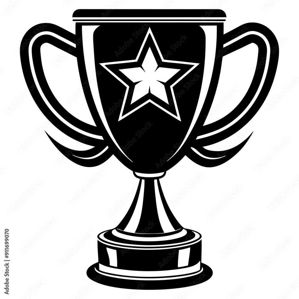 winner cup silhouette vector art Illustration winner cup silhouette vector art Illustration