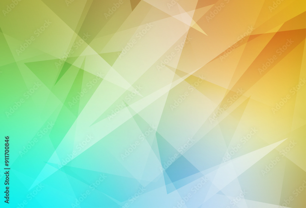 Fototapeta premium Light Blue, Yellow vector template with crystals, triangles.