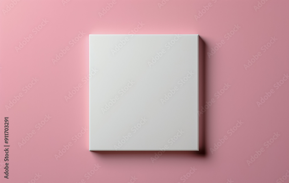 Minimalist blank square canvas on a soft pink background ready for creative design
Minimalist blank square canvas on a soft pink background ready for creative design