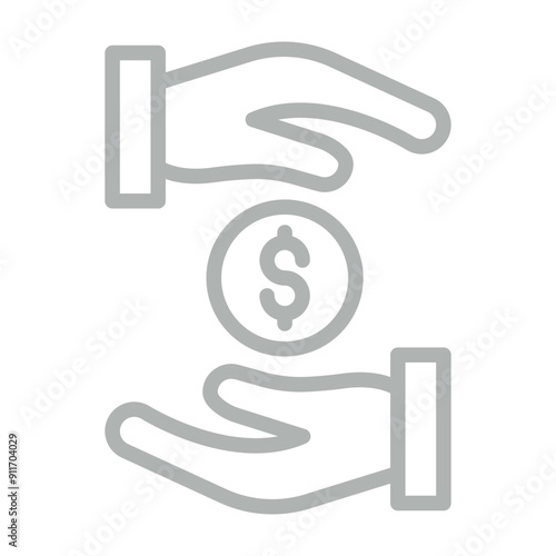 Corruption Vector Line Grey Icon Design