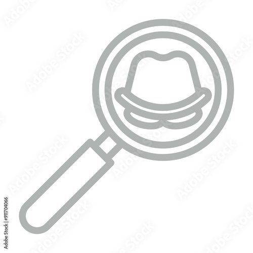 Fraud Vector Line Grey Icon Design