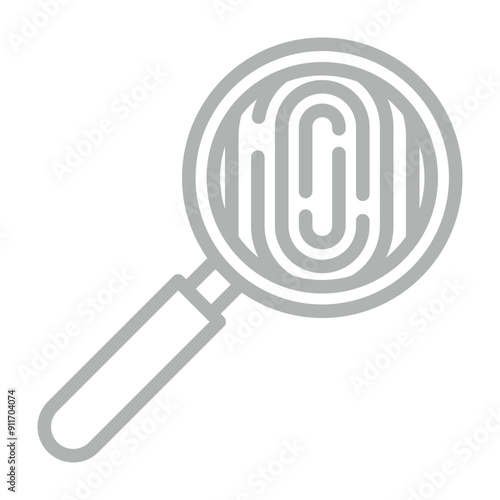 Investigation Vector Line Grey Icon Design