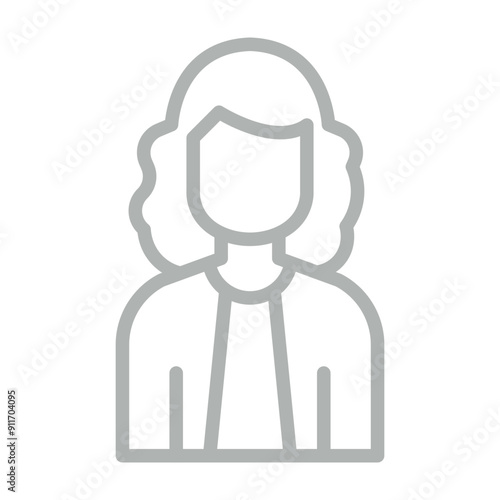 Judge Vector Line Grey Icon Design
