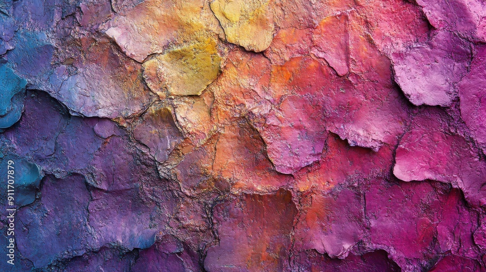 Fototapeta premium Close-up of noise texture with unique, irregular patterns and a spectrum of colors, offering a rich, textured appearance full of visual interest