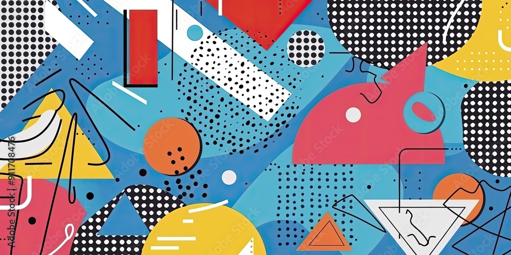 Obraz premium Abstract colorful geometric pattern.
