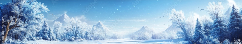 Winter's Tranquil Embrace: A High-Resolution Hand-Drawn Illustration of Nature's Peace in the Snow, Warmly Embracing the Season's Charm with Anime Style. Winter's Tranquil Embrace: A High-Resolution Hand-Drawn Illustration of Nature's Peace in the Snow, Warmly Embracing the Season's Charm with Anime Style.