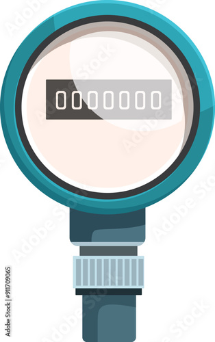 Water meter measuring water consumption in cubic meter units