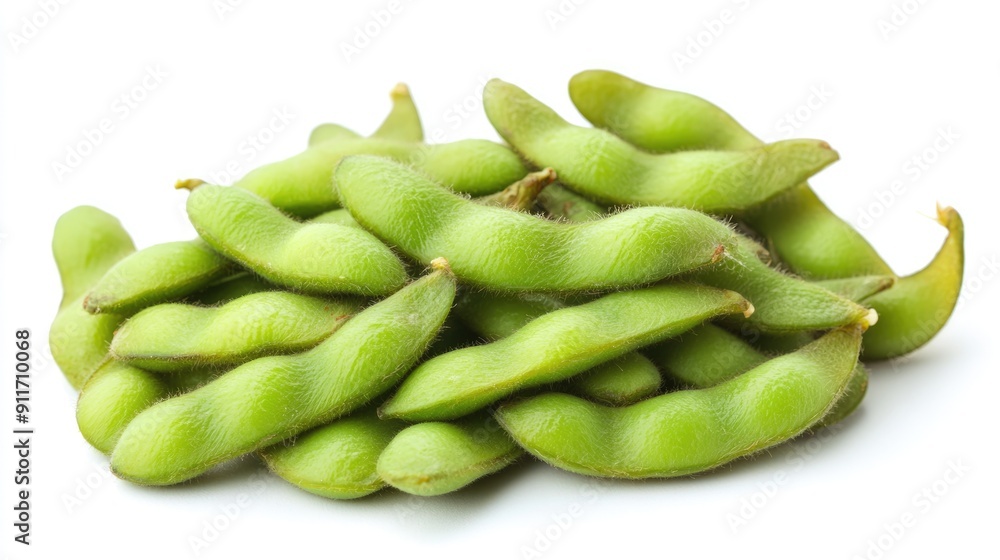 Edamame White Background. Fresh Green Soy Beans Isolated on White Background Edamame White Background. Fresh Green Soy Beans Isolated on White Background