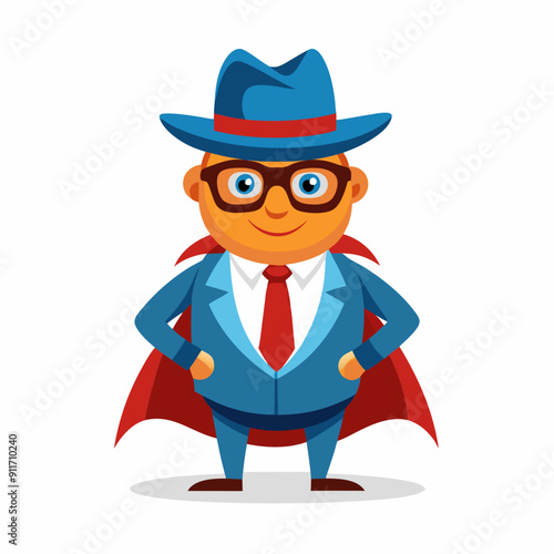 Mascot for a consultancy company superhero art vector