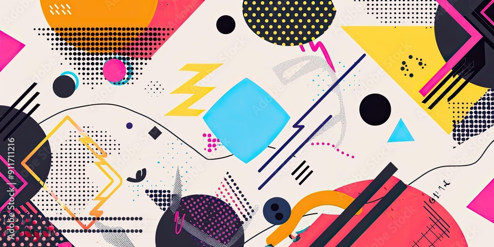 Abstract colorful geometric shapes and patterns. Abstract colorful geometric shapes and patterns.