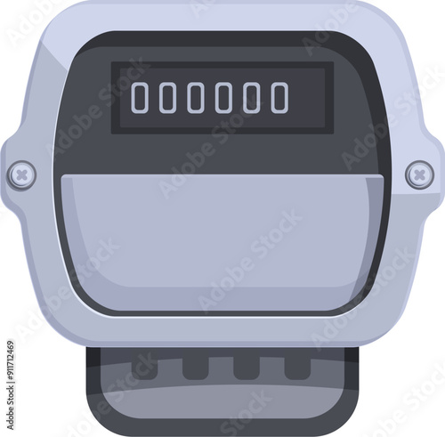 Electric meter is displaying energy consumption data