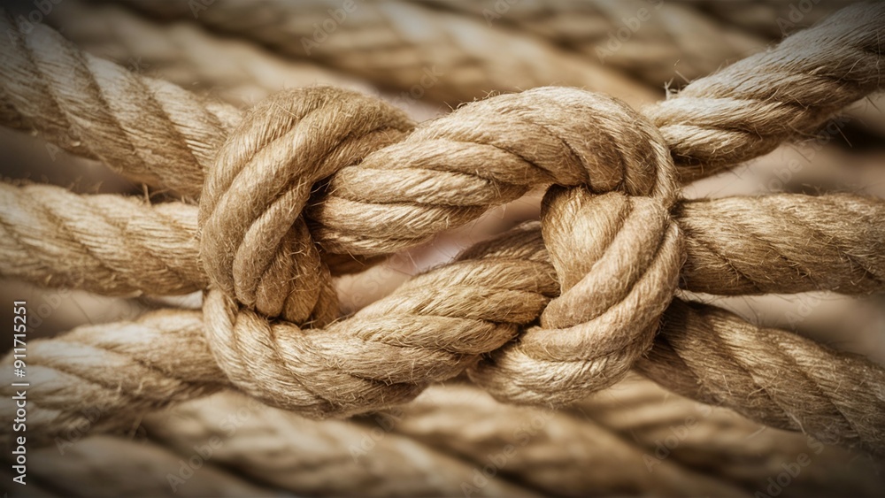 Close-up of a Love Knot in Rope Close-up of a Love Knot in Rope