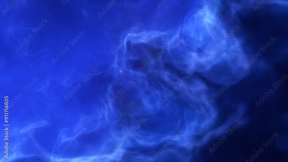 Obraz premium A blue space background with stars and a galaxy 