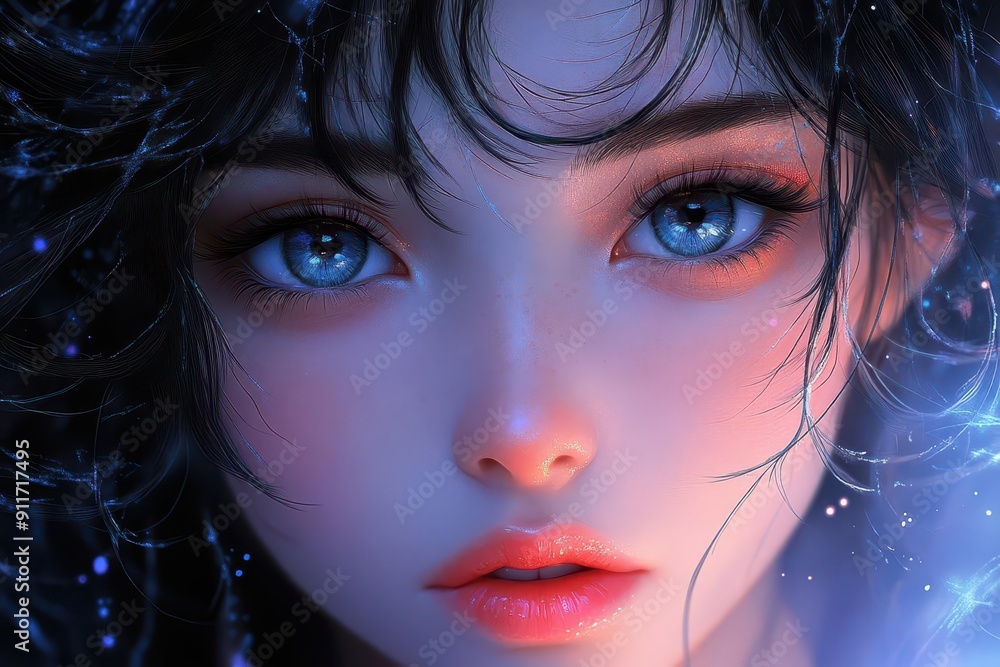 enchanting anime portrait beautiful cartoon girl with expressive eyes and flowing hair soft color palette delicate features and dreamy background creating a captivating wallpaper enchanting anime portrait beautiful cartoon girl with expressive eyes and flowing hair soft color palette delicate features and dreamy background creating a captivating wallpaper